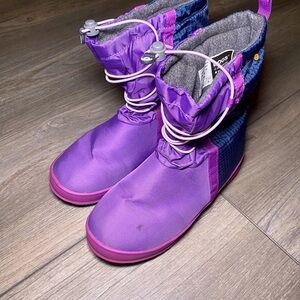 VGUC Bogs Kids Snownights Snow Boots Winter Boots Purple